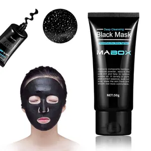 Mabox глубокое очищение сужение пор бамбуковый уголь черные точки Отшелушивание черная грязевая маска