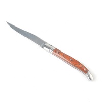 Lot de 6 couteaux à steak en acier inoxydable Laguiole Sharp avec caisse en bois