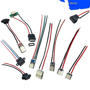 Connecteur femelle Type-C 2P à souder, bornes simples PH20, câble DIY à deux conducteurs, prise de charge USB-C, modèle ZK5582, 3cm/10cm - Product Image 1