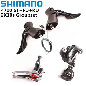 Shimano-Kit de desviador delantero para bicicleta de carretera, Kit de Tiagra 4700 de 2x10 velocidades, desviador trasero GS SS + palanca de cambios ST, 4700