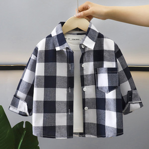 Chemises à carreaux pour enfants - Nouveau style printemps/été - Convient aux enfants de tous âges - À porter en dessous pour garçons et filles - Product Image 3