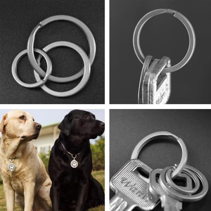 DF23 304 Stainless Steel 1.8*20mm Key Ring <b>Hook</b> Flat Oval Ring Bright <b>Chrome</b> Plated Metal Pendant Accessories Wholesale - Product Image 2
