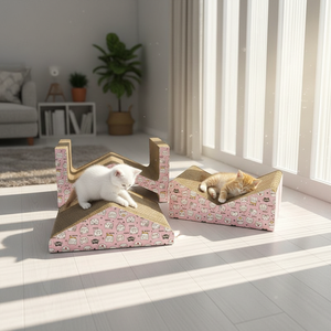 Ensemble intégré <span class=keywords><strong>3</strong></span>-en-1 <span class=keywords><strong>de</strong></span> haute qualité en forme <span class=keywords><strong>de</strong></span> M : Recyclable et adapté aux résidences multi-chats - Product Image 1