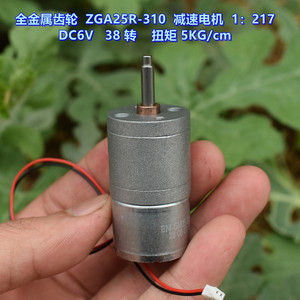 Motor Reductor de Engranajes Metálicos Zga25r 310, DC6V, 38 RPM, Alto Torque, Relación 1:217, Mini Motor Eléctrico - Product Image 5