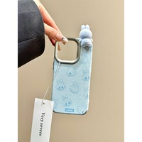 Étui pour téléphone Labubu 3D Cartoon Full Protection Anti-Drop Lanyard Strap Compatible avec iPhone 16 Pro Max 15 14 13 12 11 Plus Plus