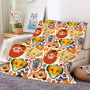 Couverture en flanelle personnalisée de haute qualité avec motif de lions mignons, couverture en polaire douce et respirante pour enfants et adultes - Product Image 3