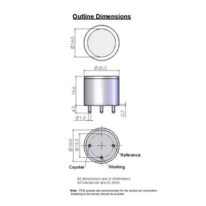 Sensor de Gas Cloro 4 Cl2 200 CLE 0922 400 0, Sensores de Seguridad con Detección de 200 ppm - Product Image 4
