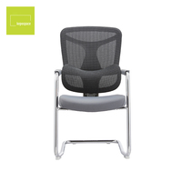 Chaise de conférence et de réunion à accoudoirs fixes, chaise d'attente pour personnel, chaise visiteur en maille, chaise de formation de bureau avec support lombaire – Vente en gros