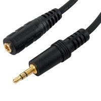 Câble d'extension audio auxiliaire plaqué or 3,5 mm stéréo mâle vers femelle pour autoradio, écouteurs, tablettes, ordinateurs, enceintes