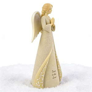 Figura de Ángel Orando en Resina, <span class=keywords><strong>Estatua</strong></span> Religiosa Inspiradora para Decoración del Hogar e Iglesia - Product Image 1