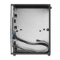 Boîtier NAS Mini ITX MQ avec deux baies de disques à échange à chaud de 3,5 pouces, châssis de serveur de stockage de bureau, alimentation CC