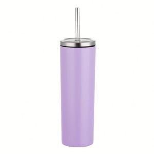 แก้วสแตนเลสปากกว้าง 20 ออนซ์ พร้อมฝาปิดแบบเกลียวและหลอดดูด - Product Image 6