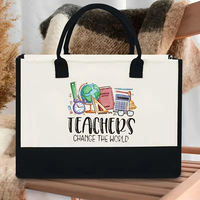 Sac de plage en toile personnalisé avec impression de lettres, motif portable, grand format, sac fourre-tout monogrammé, cadeau pour femme