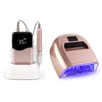 Lampe à ongles sans fil Misbeauty Rose Gold 128W, lampe hybride professionnelle pour le séchage du gel 2 en 1, mini lampe pour les pointes, utilisation en salon, professionnelle