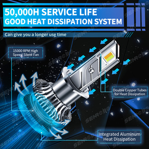 K8 Ba Màu Công Suất Cao <span class=keywords><strong>100W</strong></span> <span class=keywords><strong>LED</strong></span> Đèn Pha Trực Tiếp Thay Thế Cho H1 H4 H7 H11 9005 9012 Tự Động <span class=keywords><strong>LED</strong></span> Bóng Đèn Xe Tại Chỗ Hàng Hóa - Product Image 3