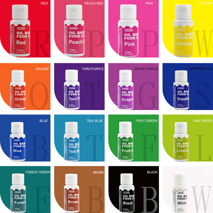 Commercio all'ingrosso 16 colori <span class=keywords><strong>per</strong></span> uso alimentare solubile in olio pigmento liquido <span class=keywords><strong>per</strong></span> <span class=keywords><strong>alimenti</strong></span> commestibili <span class=keywords><strong>colorante</strong></span> <span class=keywords><strong>per</strong></span> torta di cioccolato certificato Halal panificio - Product Image 4