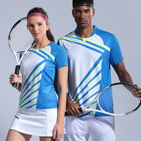 Maillot de tennis personnalisé avec logo OEM, manches courtes, unisexe, été, écologique, séchage rapide, respirant, impression par sublimation