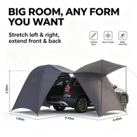 Grande tente arrière de voiture à fermeture éclair, auvent de hayon pour SUV, pare-soleil, abri contre le vent, équipement de camping imperméable