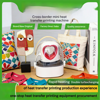 Mesin Press Panas Mini Portabel Printer Sublimasi Desain Transfer Panas Digital untuk Transfer dan Penyetrikaan Kaos dan Sepatu