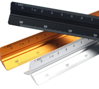 Règle d'échelle triangulaire en aluminium avec logo personnalisé Oempromo 6 "ou 12"