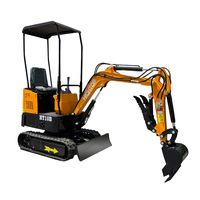 Nouvelle mini-pelle de 1 tonne avec pièces de rechange, petite machine de terrassement hydraulique, prix des pelles sur chenilles