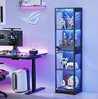 Maßgefertigte Moderne Vitrine aus Gehärtetem Glas für Sammlerstücke mit Einstellbarer LED-Beleuchtung, Umweltfreundlich und Langlebig für Zuhause und Einzelhandel