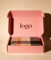 Boîtes d'expédition en carton ondulé rigide mat écologiques avec logo personnalisé pour foulards, chapeaux, parfums - Emballage postal