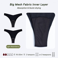 LYNMISS Culotte de maillot de bain menstruel anti-UV taille haute en V, étanche, une pièce, 100 % polyester, pour adolescentes