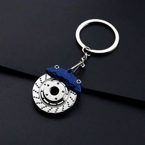 Porte-clés de voiture pour homme, accessoires, nouveau porte-clés rotatif en forme de plaquette de frein à disque, porte-clés de voiture par sublimation - Product Image 2