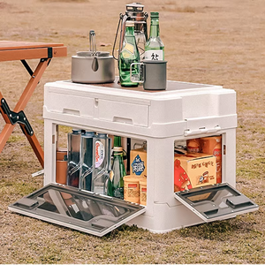 Valise pliable en plastique robuste de grande capacité 60L avec boîte de camping pour le rangement extérieur - Product Image 6