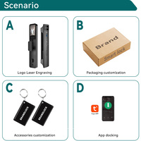 Serrure de porte intelligente extérieure ACCELLOCK avec scanner facial 3D, étanche, en alliage d'aluminium, biométrique, sans clé, application Cloud Tuya, Wi-Fi