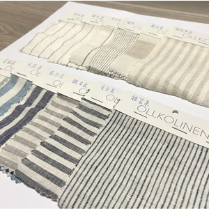 ヨーロピアンフラックス リネン生地 サステナブル 通気性 天然オーガニック 純粋リネン 170GSM 100%リネン 80色在庫あり - Product Image 1