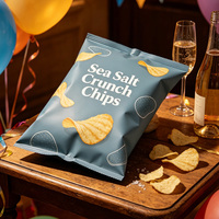 Sachets d'emballage personnalisés pour chips, en plastique alimentaire, thermosoudés, pour la conservation des aliments et des snacks