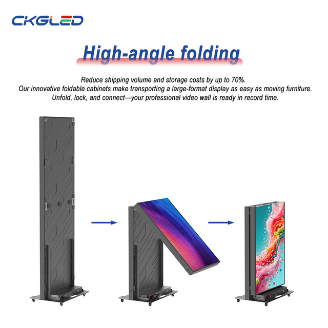 Portable Foldable LED Display P1.86 P2 P2.5 HD Advertising LED Digital Poster for Events