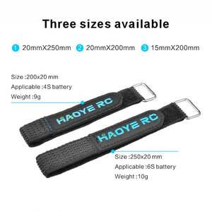 สายแบตเตอรี่ haoyerc ทนทานสำหรับโดรนสายแบตเตอรี่แบบปรับได้พร้อมหัวเข็มขัดใช้สำหรับโดรน FPV - Product Image 2