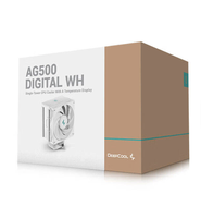 Refroidisseur de processeur haute performance DEEPCOOL AG500, radiateur blanc, affichage numérique, roulement hydraulique, ventilateur 120 mm, faible bruit, cuivre/aluminium