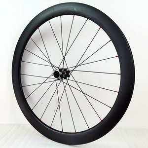 Bộ bánh xe đạp đường trường <span class=keywords><strong>700c</strong></span> với vành carbon, trục 6 lỗ, trục nhanh 12mm, vành Clincher, Direct-Pull, độ sâu 50mm, phanh đĩa, không săm - Product Image 5