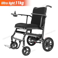 Fauteuil roulant électrique en fibre de carbone Fauteuil roulant électrique 11kg ultra léger pour personnes âgées handicapées