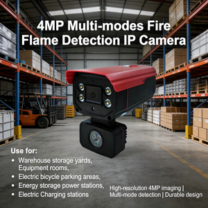 Telecamera di Sicurezza 4G AI per Rilevamento Fiamme, IP67 Impermeabile, Telecamera IP da Esterno con Avvisi in Tempo Reale di Incendi e Fumo - Product Image 2