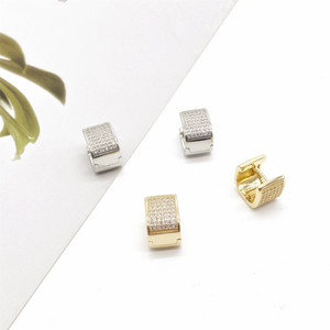 <b>Cuff</b> <b>Earrings</b> Geometric Square Gold Micro Insert Zircon Inlay Party Fashion Jewelry - Product Image 2
