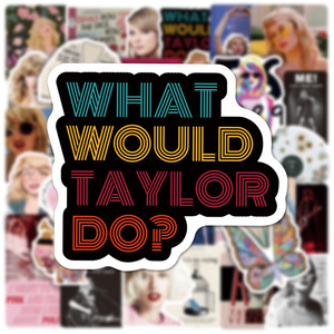 สติกเกอร์ตกแต่งเทย์เลอร์นักร้องชื่อดังจากสหรัฐอเมริกา100ชิ้นสำหรับเด็กผู้หญิงเด็กผู้ชายกีตาร์เปียโนขวดโทรศัพท์สติกเกอร์ติดฉลากไว SP266 - Product Image 4