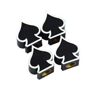 Bouchons de valve en forme de cœur dorés pour pneus tubeless, en cuivre, taille américaine, usage général - Product Image 3
