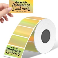 Étiquette holographique argentée brillante autocollante personnalisée en BOPP pour produits chimiques quotidiens, flacons de parfum, verre