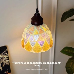 Lustre en verre en forme de petite coquille de lune, design artistique créatif, pour salon, chambre à coucher, chevet, porche, lampes d'ambiance, <span class=keywords><strong>suspension</strong></span> LED - Product Image 4