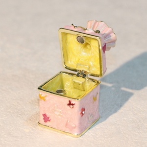 Unique <strong>Jewelry</strong> <strong>Box</strong> for Wedding Metal Alloy Candy <strong>Jewelry</strong> <strong>Box</strong> for Earrings Pretty Boxes for Girls Christmas Gifts Enamel Crafts - Product Image 5