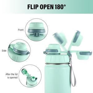 Botol Air Terisolasi Everich Desain ODM Baru Berpatenten LFGB, Baja Anti Karat Dinding Ganda, RE-UPGRADE, dengan Pegangan, Sedotan, dan Tutup Pengunci - Product Image 4