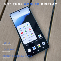 Teléfono Inteligente de 6.7" FHD+ AMOLED MTK G100 8GB+256GB 5000mAh, Versión Android 15, Teléfono Celular Inteligente 4G con NFC