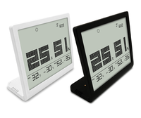 CH-906 Sensor suhu Digital layar LCD, dengan waktu dan jam Alarm fungsi higrometer ruangan Digital
