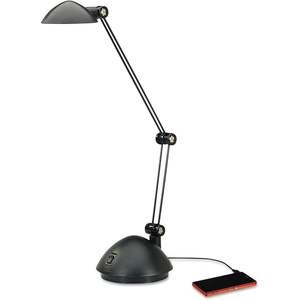 Lampe de bureau LED à double bras Alera ALELED912B avec port USB, design moderne et minimaliste pour hôtel, abat-jour bleu, noir, blanc, rouge, certifiée RoHS - Product Image 4