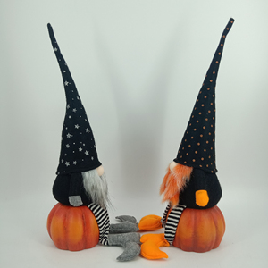 Tessuto fatto a mano feltro peluche gnomo decorazione di Halloween cappelli lunghi elfo senza volto decorazione di Halloween felice 2022 Indoor - Product Image 4